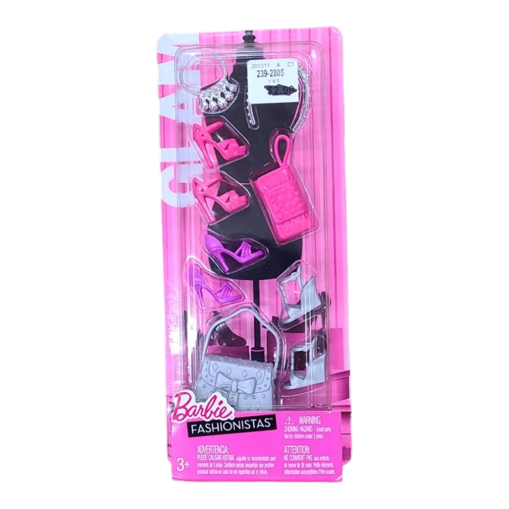 2010 Barbie Mattel Fashionistas Shoes, Jewelry and Purse Set